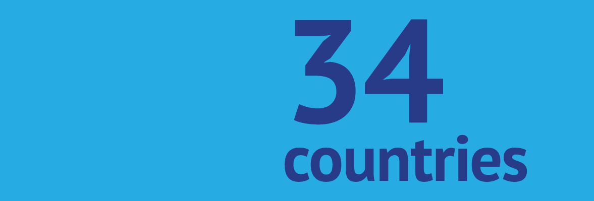 34 countries