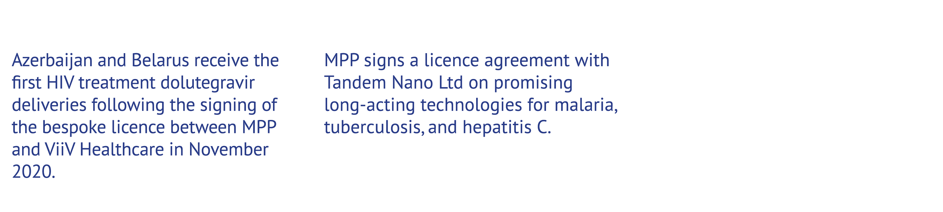Azerbaijan and Belarus receive the rst HIV treatment dolutegravir deliveries following the signing of the bespoke li...