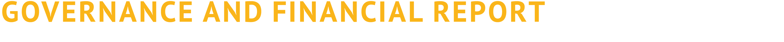 governance and financial report